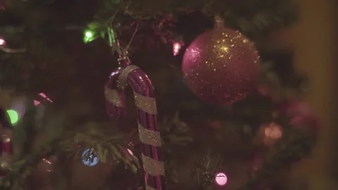 Christmas tree with shiny balls and pretty lights 库存影片 167241908