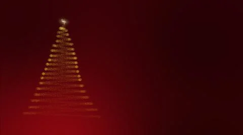 Christmas Tree with Shiny Particles and Glowing Stars on Christmas Background Stock Illustration