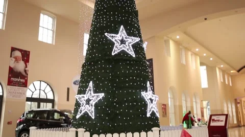 Christmas tree in shopping centre Stock Footage 44639912