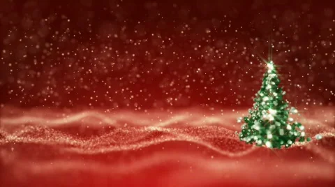 Christmas Tree In Showfield Red Video stock 576880