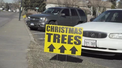 Christmas Tree Sign Vídeo Stock 146924410