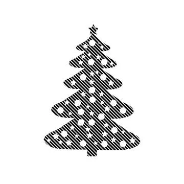 Christmas tree sign. Stock Illustration