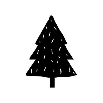 Christmas tree Silhouette Stock Illustration