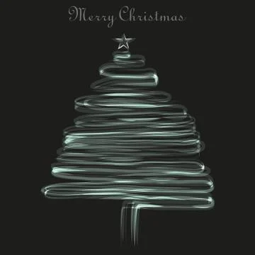 Christmas tree on the Simple Background Stock Illustration