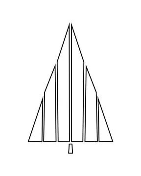 Christmas tree simple hand drawn outline doodle vector illustration for winte 스톡 일러스트