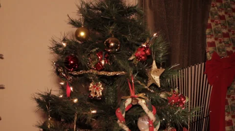 Christmas Tree Slide Stock Footage 33793273