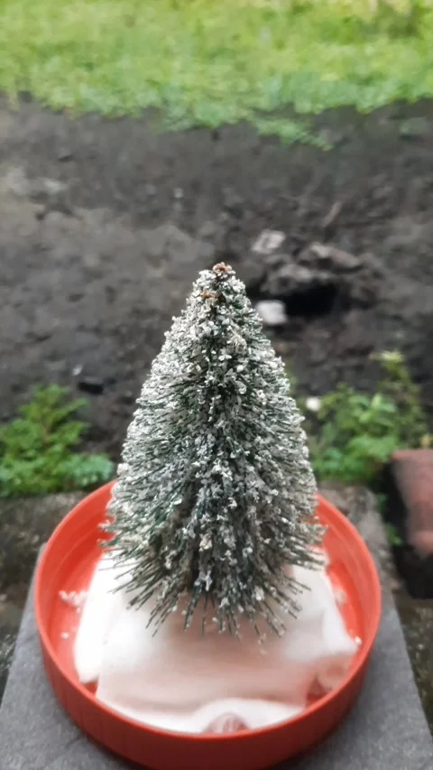 Christmas Tree, Small Souvenir in Vertical Footage Stock Footage 326059660