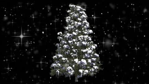 Christmas tree in the snow, animation Stock Footage 167429426
