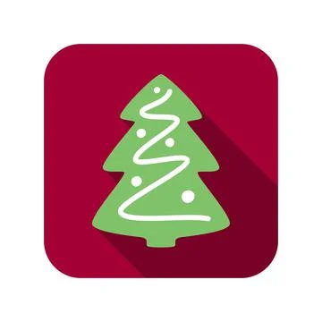 Christmas tree, snow on the branch, vector Stock Illustration