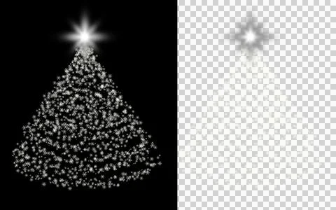 Christmas tree  snow flake sparkle Stock Illustration