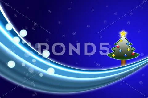 Christmas tree in the snow Stock Illustration