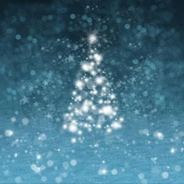 Christmas tree with snow Stock Illustration