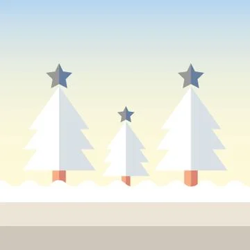 Christmas tree snow Stock Illustration
