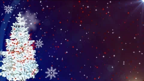 Christmas tree snowfall 動画素材 100391324