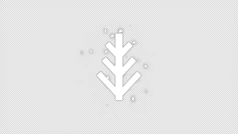 Christmas tree with snowfall in minimal style Stock Footage 145660084