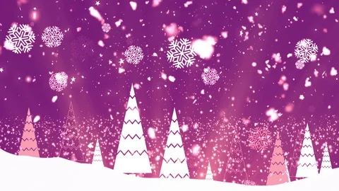 Christmas Tree Snowflakes 5 Stock Footage 81363908