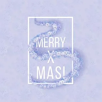 Christmas tree from snowflakes イラスト素材