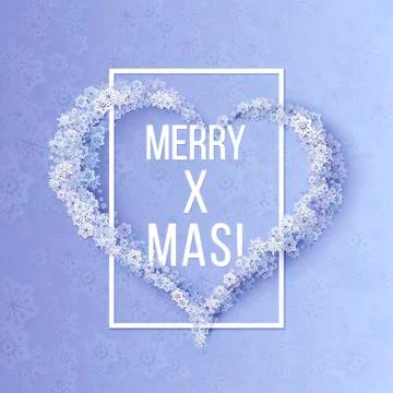 Christmas tree from snowflakes イラスト素材