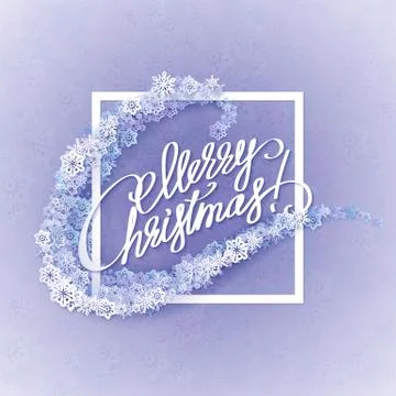 Christmas tree from snowflakes Stock Illustration