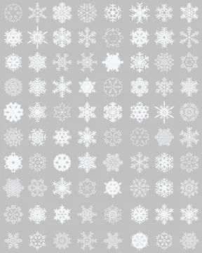Christmas tree of snowflakes Stock Illustration