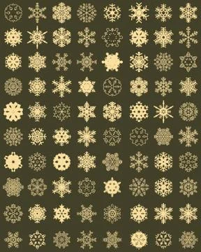 Christmas tree of snowflakes Stock Illustration