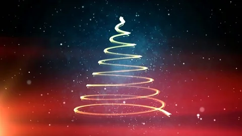 Christmas tree sparkle background Stock Footage 98316126