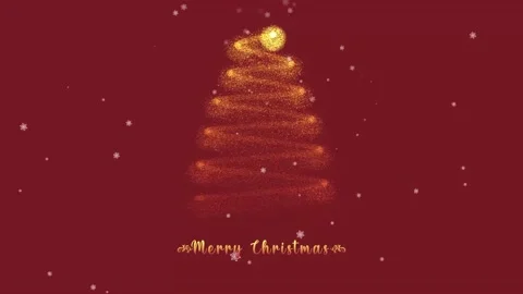Christmas Tree Sparkle With Snow Background Stock Footage 143491482