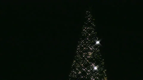 Christmas tree with sparkling lights Stock Footage 33549273