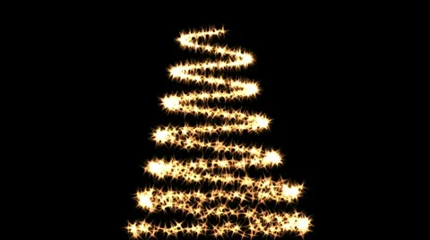 Christmas tree with sparks Stock Footage 9021744
