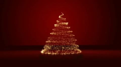 Christmas tree with sparks Stock Footage 12185865