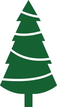 Christmas tree, spruce, pine icon vector image. Christmas tree logo gold decor Stock Illustration