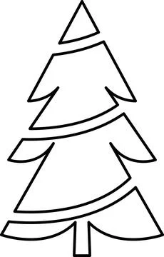 Christmas tree, spruce, pine icon vector image. Christmas tree logo gold decor Stock Illustration