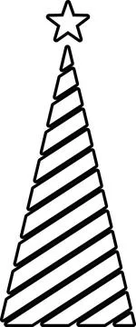 Christmas tree, spruce, pine icon vector image. Christmas tree logo gold decor Stock Illustration
