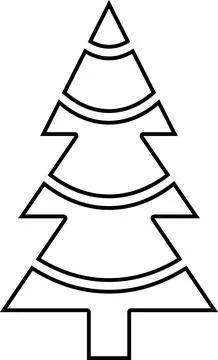 Christmas tree, spruce, pine icon vector image. Christmas tree logo gold decor Stock Illustration