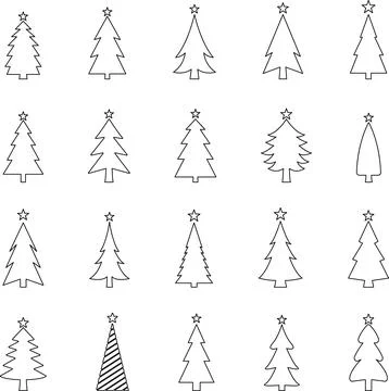 Christmas tree, spruce, pine icon vector image. Christmas tree logo gold decor Stock Illustration
