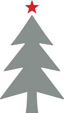 Christmas tree, spruce, pine icon vector image. Christmas tree logo gold decor Illustrazione stock