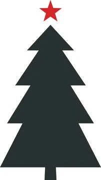 Christmas tree, spruce, pine icon vector image. Christmas tree logo gold decor Illustrazione stock