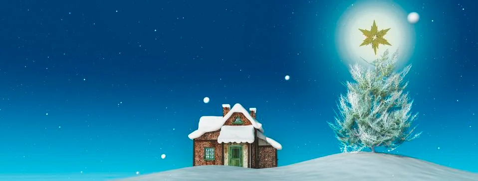 Christmas tree with a star Stock Illustration