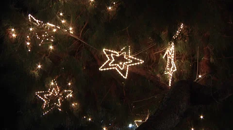 Christmas tree with stars Stock Footage 35987440