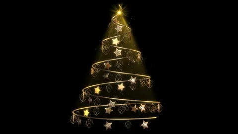 Christmas Tree - Stars Stock Footage 100533037