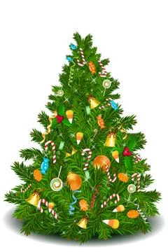 Christmas tree with sweets Stock-Illustration
