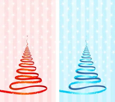 Christmas Tree from the tape Ilustración de archivo