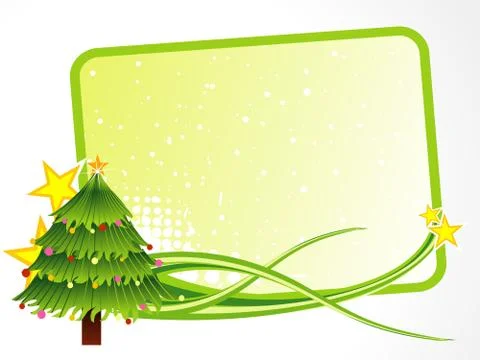 Christmas tree with text space Stock Illustration