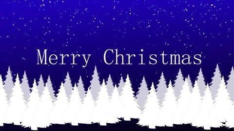 Christmas tree theme with snow falling. Video stock 70026465