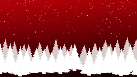 Christmas tree theme with snow falling. Stock Footage 70031691