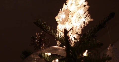Christmas Tree Tilt Down Stock Footage 83100764