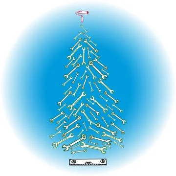 Christmas tree tools Stock Illustration