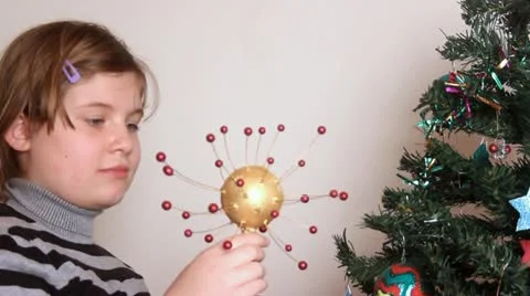 Christmas tree top Stock Footage 21220173