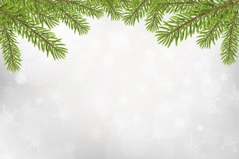 Christmas tree top frame isolated on silver blurred background イラスト素材