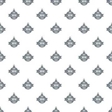 Christmas tree toy pattern seamless Stock Illustration